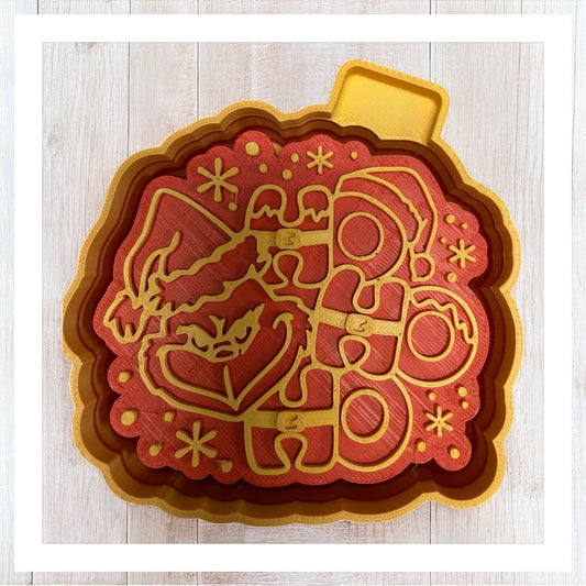 Grinchy Ho Ho Ho- Freshie Silicone Mold