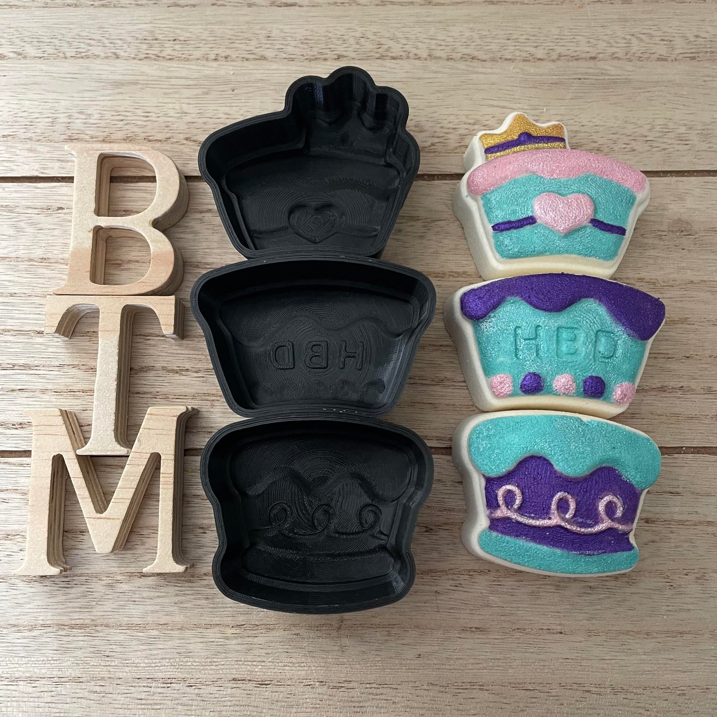 Birthday Cake Hybrid Mold (3 pcs)