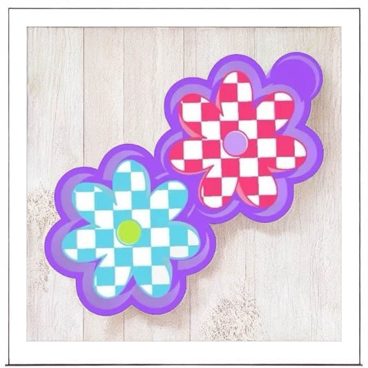 Checkered Flowers - Freshie VENT Silicone Mold