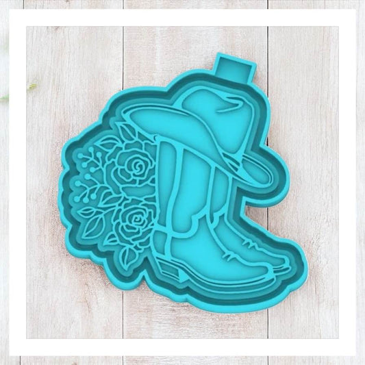 Cowboy Boots & Flowers - Freshie Silicone Mold