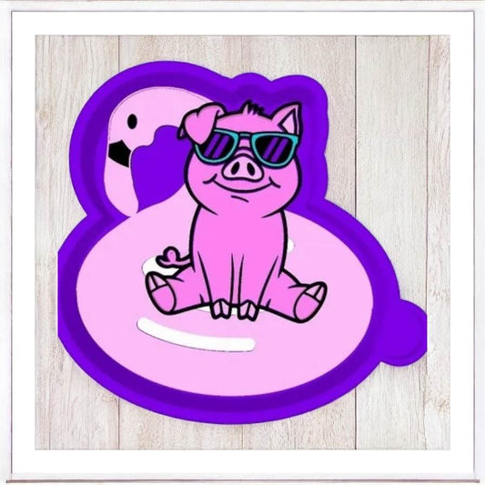 Pig on Floatie - Freshie Silicone Mold