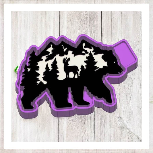 Mountain Bear - Freshie Silicone Mold