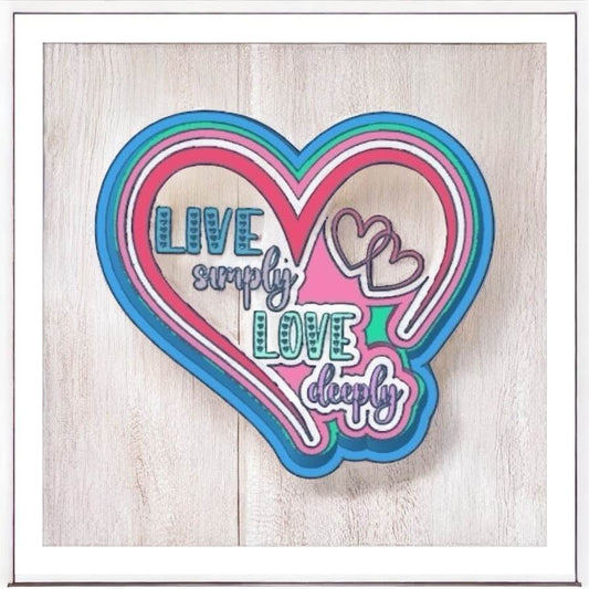 Live Simply Love Deeply - Freshie Silicone Mold