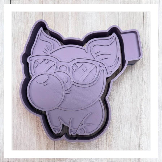 Pig Blowing Bubble - Freshie Silicone Mold