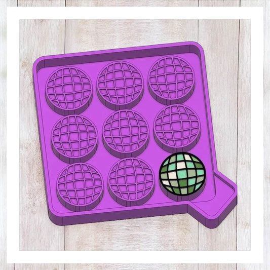 9 Cavity 1.5" Disco Ball - Freshie VENT Silicone Mold