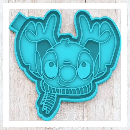 Blue Alien Reindeer - Freshie Silicone Mold