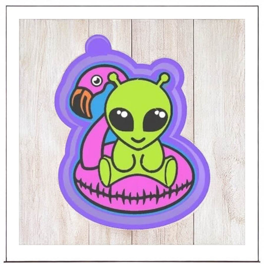 Alien on Floatie - Freshie Silicone Mold