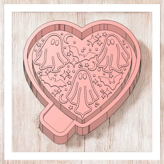 Ghost Heart - Freshie Silicone Mold