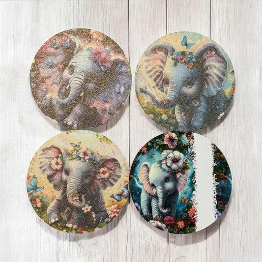 Cute Elephant Freshie Cardstock - 2.5"