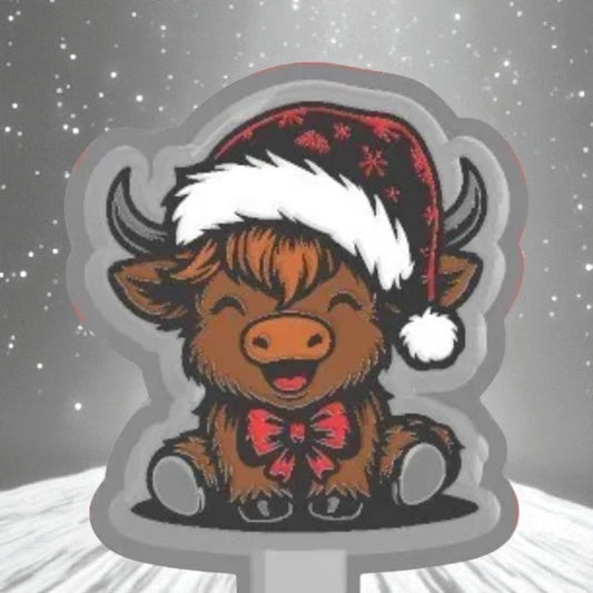 Christmas Highland Cow - Freshie Silicone Mold