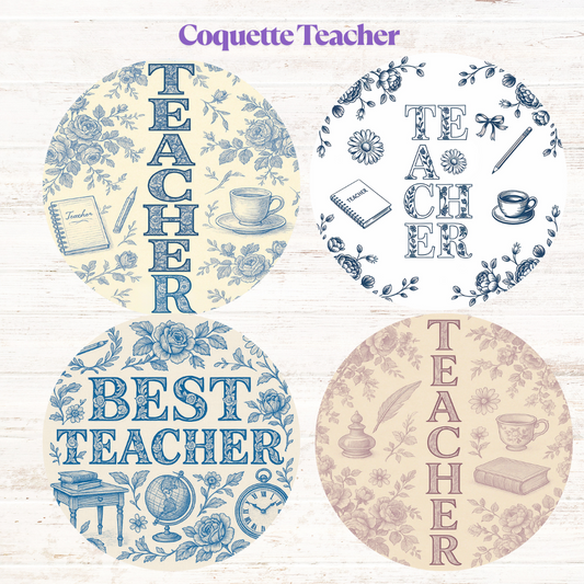 Coquette Teacher Freshie Cardstock - 2.5"