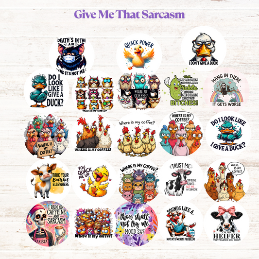 Give Me That Sarcasm Freshie Cardstock - 2.5"