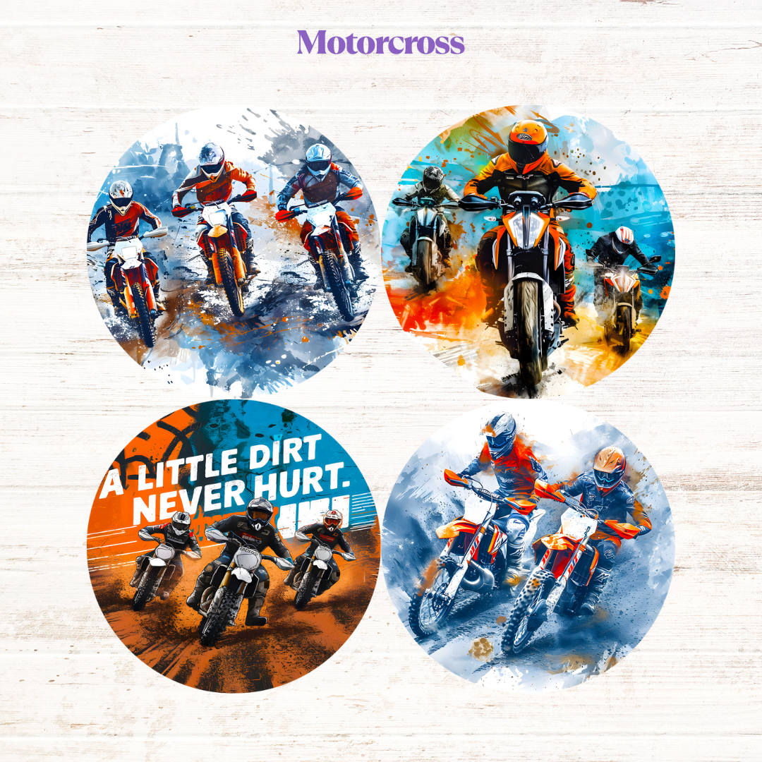 Motorcross Freshie Cardstock - 2.5"