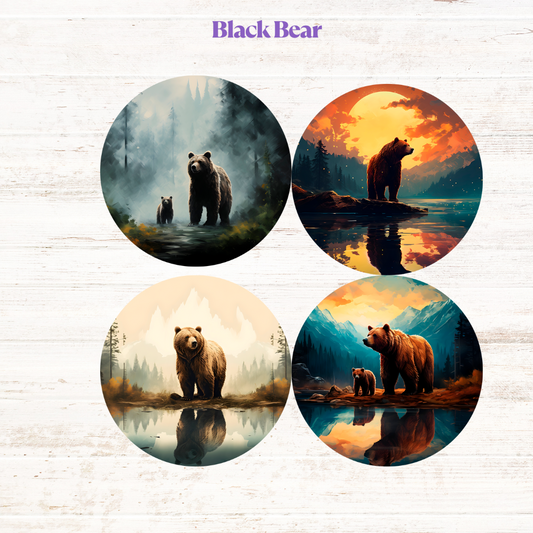 Black Bear Freshie Cardstock - 2.5"