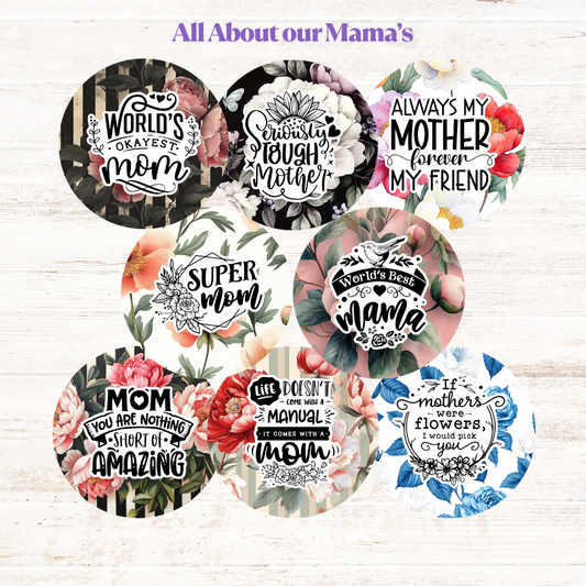 All About our Mama's Freshie Cardstock - 2.5"