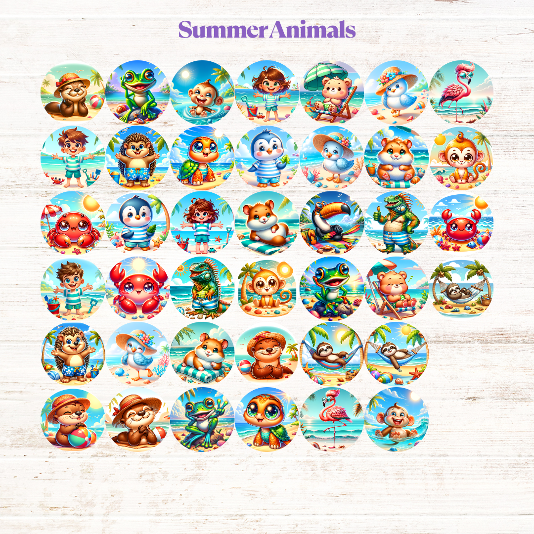 Summer Animals Collection Freshie Cardstock - 2.5"