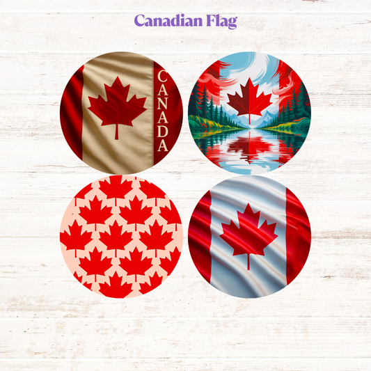 Canadian Flag Freshie Cardstock - 2.5"