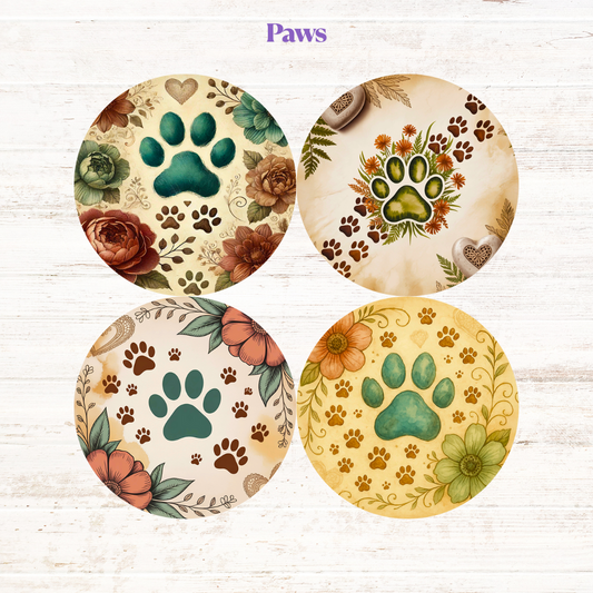 Dog Paw Freshie Cardstock - 2.5"