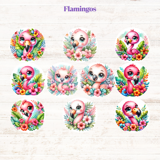Flamingos Freshie Cardstock - 2.5"