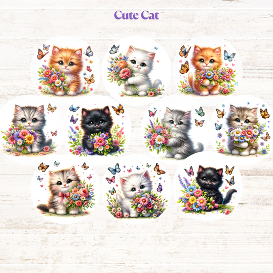 Cute Cat Freshie Cardstock - 2.5"