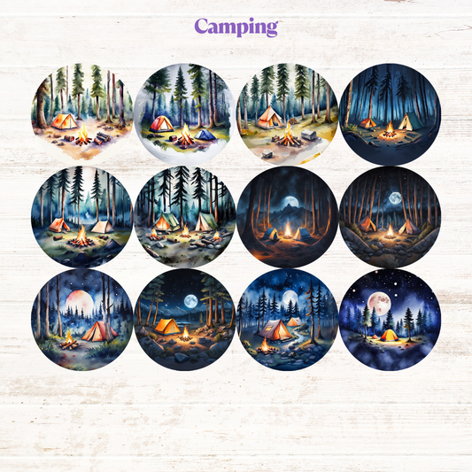 Camping Freshie Cardstock - 2.5"