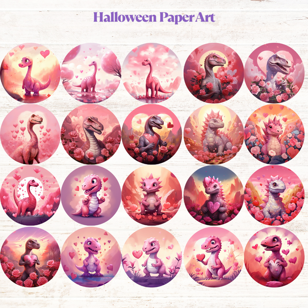 Pink Dino Collection Freshie Cardstock - 2.5"