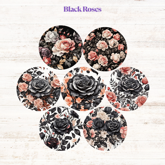 Black Roses Freshie Cardstock - 2.5"