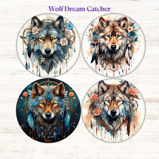Wolf Dream Catcher Freshie Cardstock - 2.5"
