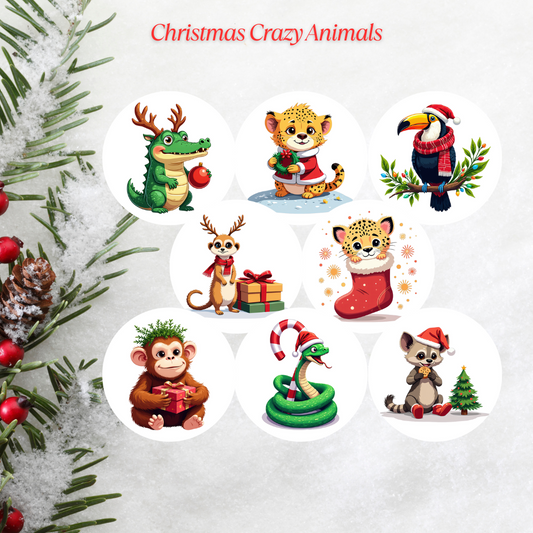 Christmas Cozy Animals Cardstock - 2.5"