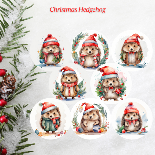 Christmas Hedgehog Christmas Cardstock - 2.5"