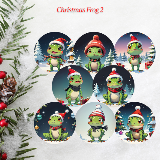Christmas Frog 2 Christmas Cardstock - 2.5"