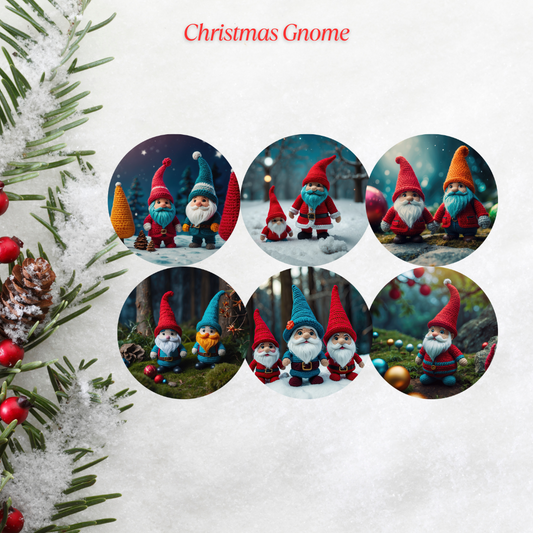 Christmas Gnome Cardstock - 2.5"
