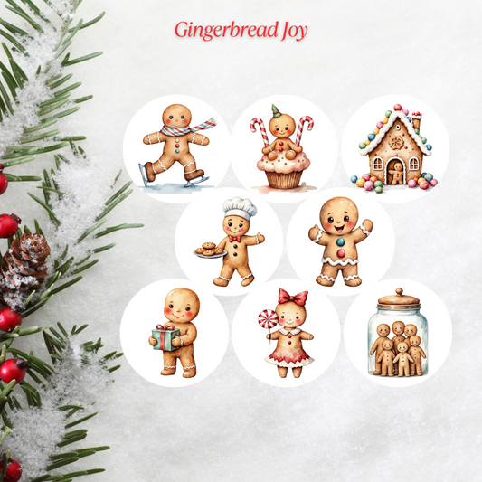 Gingerbread Joy Christmas Cardstock - 2.5"