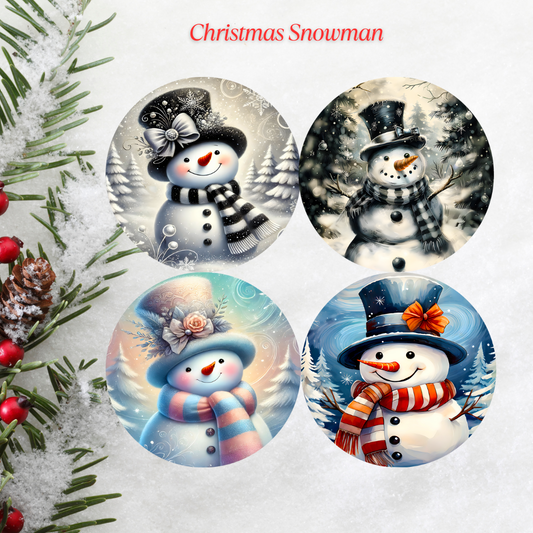 Christmas Snowman Christmas Cardstock - 2.5"