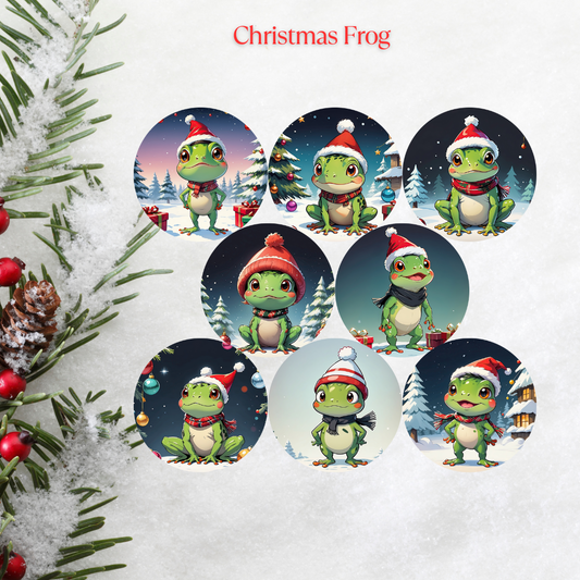 Christmas Frog Christmas Cardstock - 2.5"