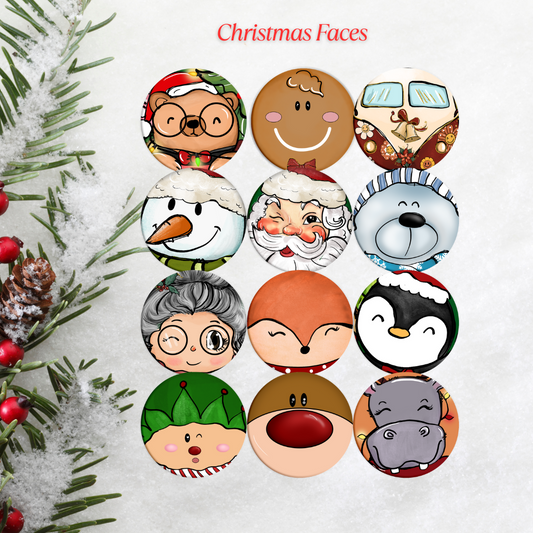 Christmas Faces Christmas Cardstock - 2.5"
