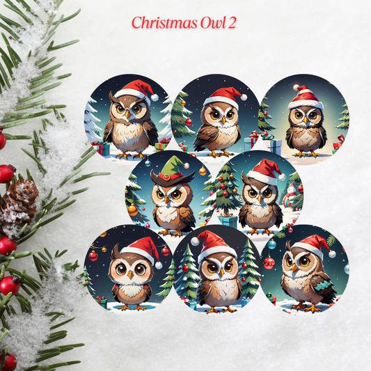 Christmas Owl 2 Freshie Cardstock - 2.5"