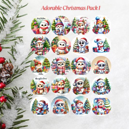 Adorable Christmas Pack 1 Christmas Cardstock - 2.5"
