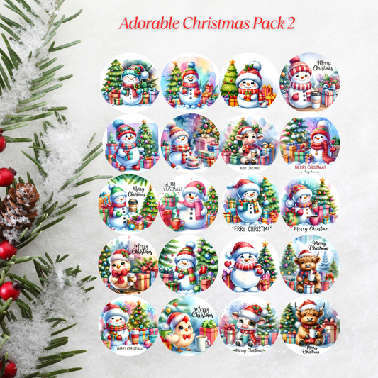 Adorable Christmas Pack 2 Christmas Cardstock - 2.5"