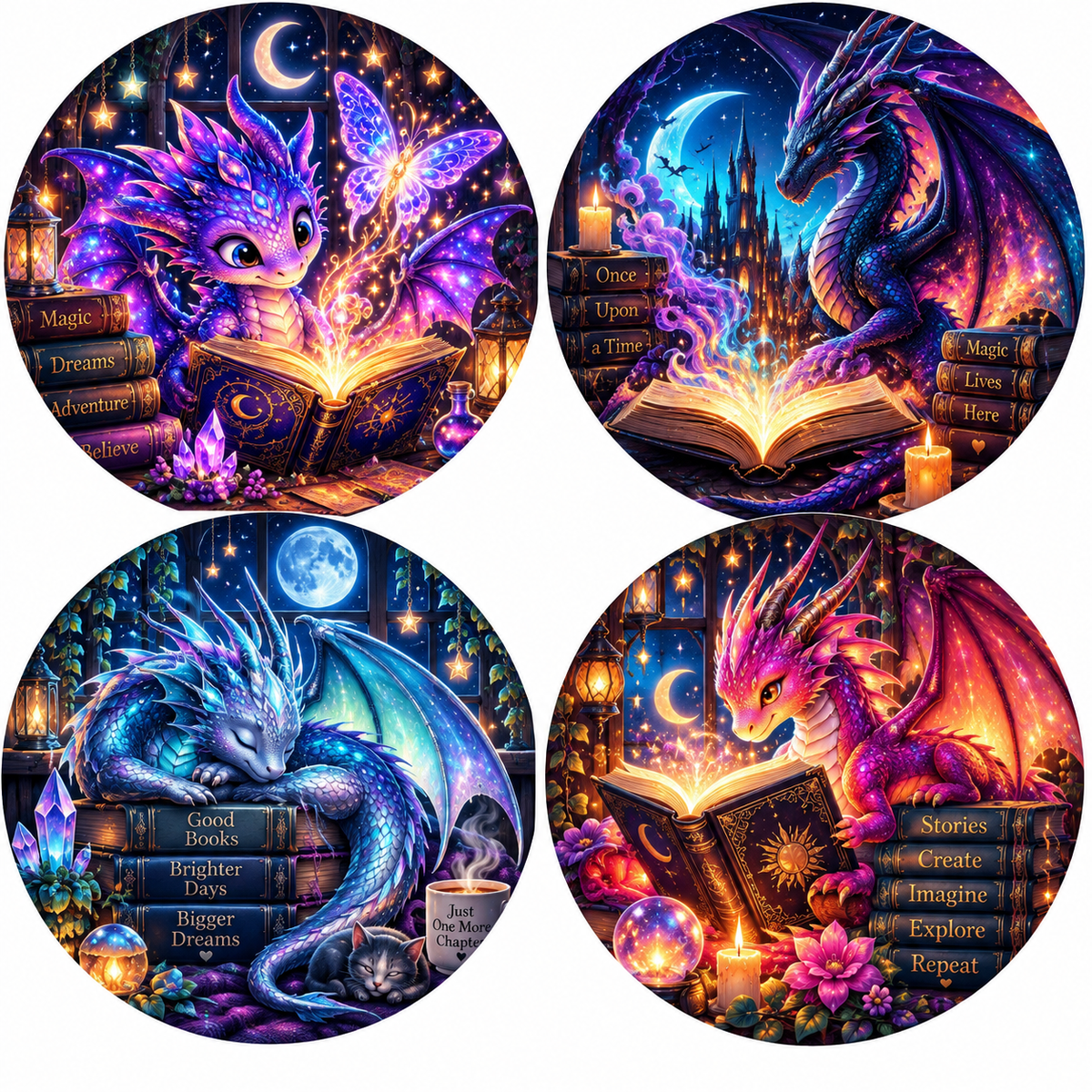 Fantasy Dragons Cardstock - 2.5"