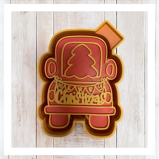 Merry Christmas Car - Freshie Silicone Mold
