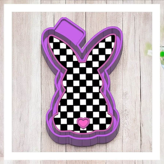 Checkered Bunny - Freshie Silicone Mold