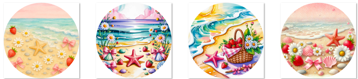 Strawberry Coquette Seashore Cardstock - 2.5"