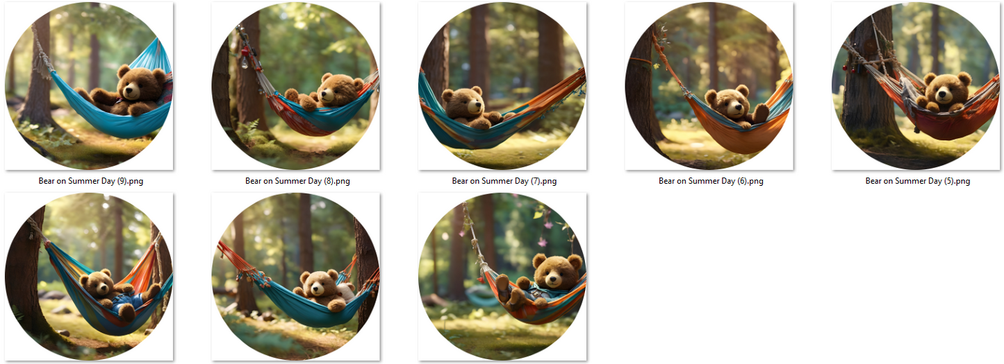 Bear of Summer Day Cardstock - 2.5"