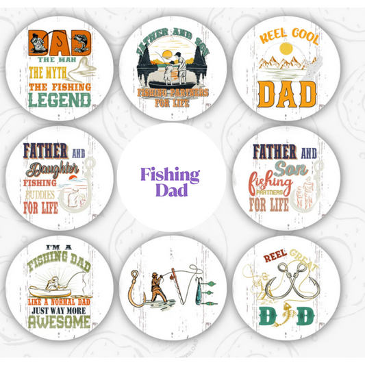 Fishing Dad Freshie Cardstock - 2.5"