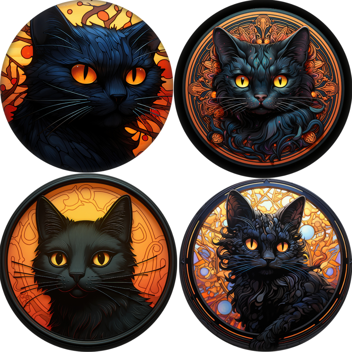 Witchy Cat Cardstock - 2.5"