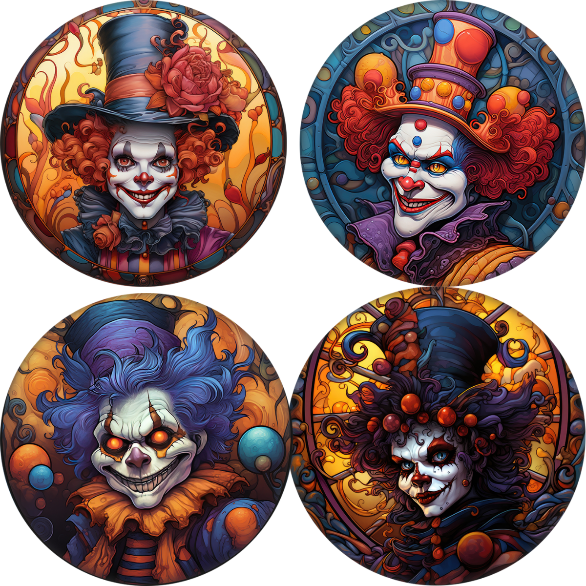 Creepy Clowns Cardstock - 2.5"