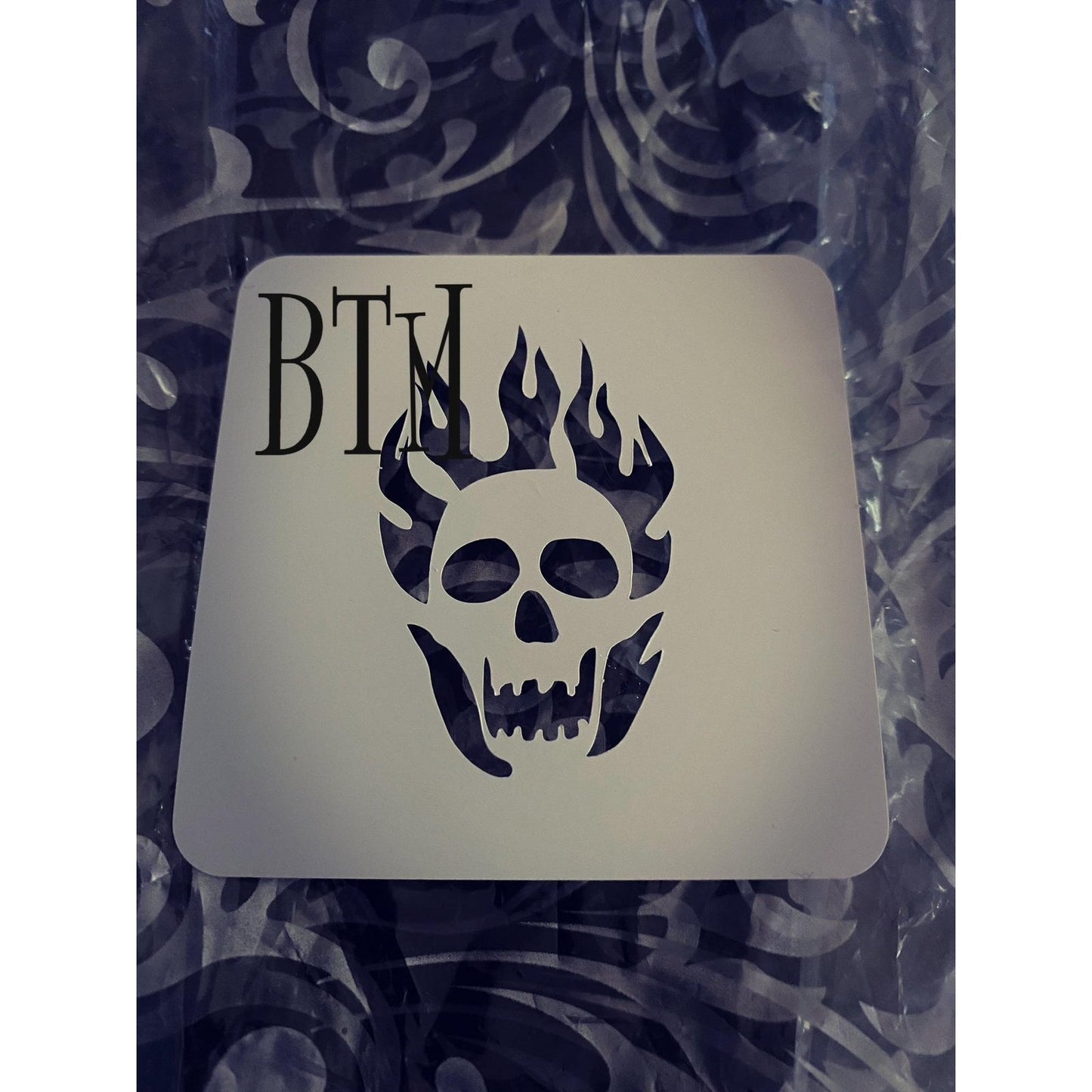 Crâne de feu - Pochoir