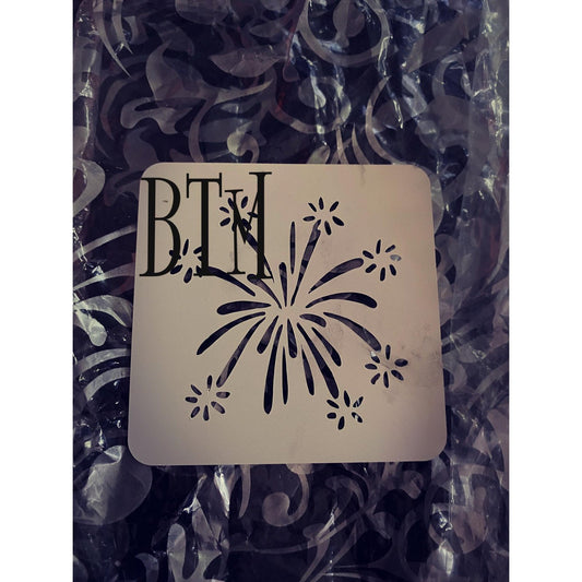 Feux d'artifice 2 - Pochoir