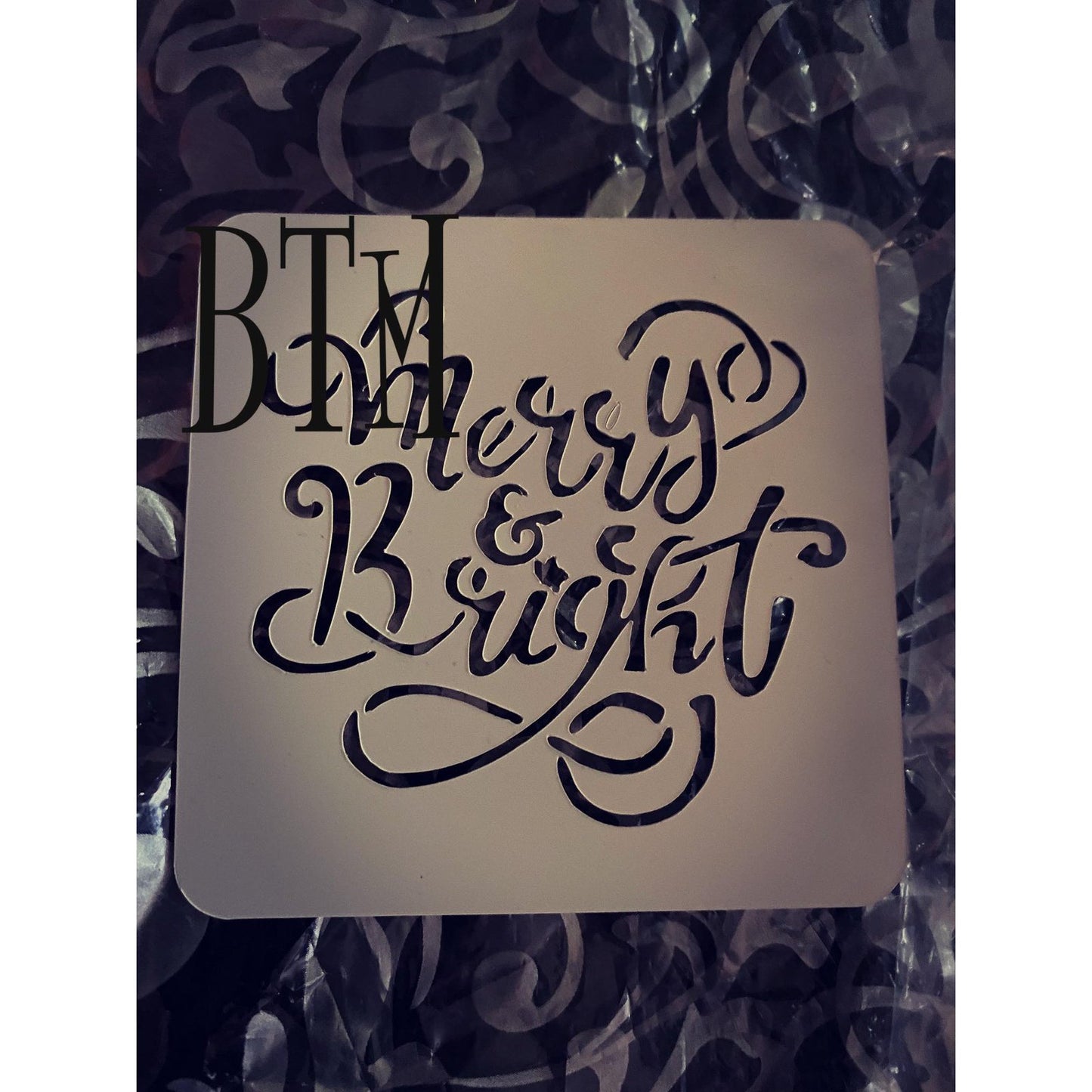 Merry & Bright - Stencil